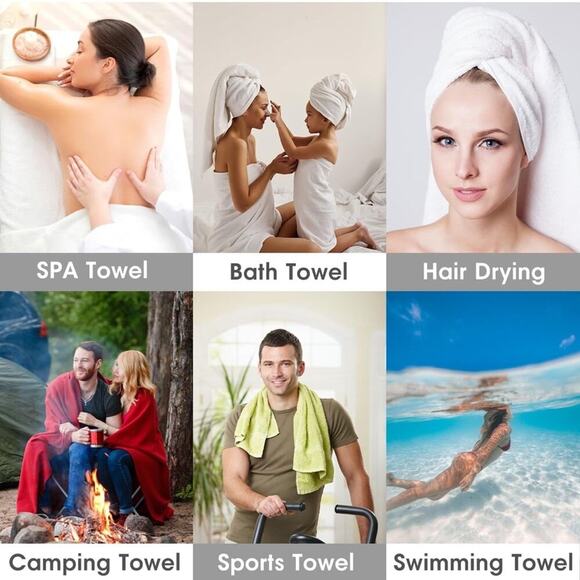 Extra Large Microfiber Bathroom Towel 30" x 60" Soft, Absorbent, Quick Dry - Picture 7 of 8